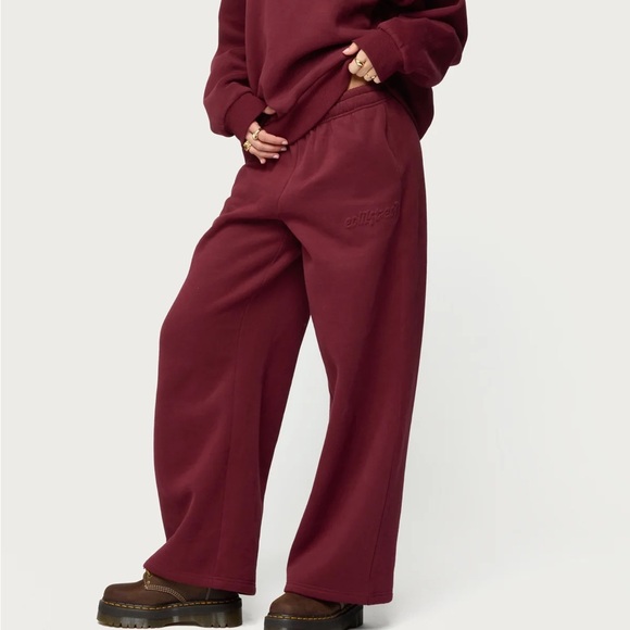 Edikted Maroon Matching Set - Hoodie and Sweatpants - Picture 6 of 8